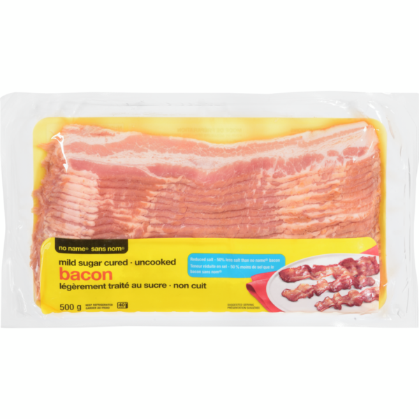 Bacon, Mild Sugar Cured with Reduced Salt