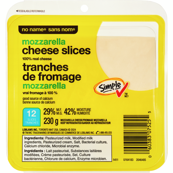 Mozzarella Cheese Slices